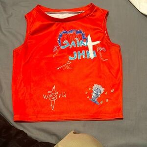 Graphic Tank Crop Top